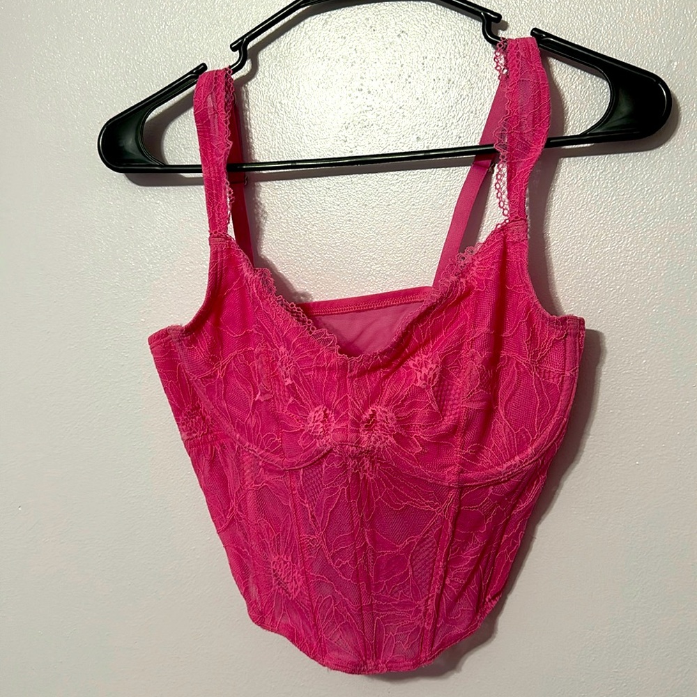 Gilly Hicks Hollister Pjnk Corset Crop Top